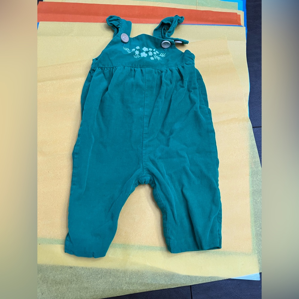 Smockingbird Kids Green a jumper Overalls Girl 9m